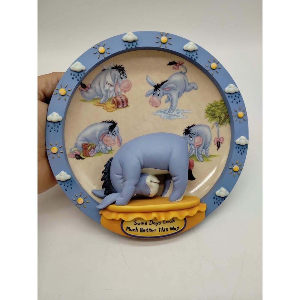 Disney Bradford 100 Acre Plate Eeyore Some Days Look Better This Way Hangable